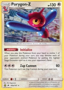 Pokemon TCG Porygon-Z Burning Shadows 105a/147 Cosmos Holo Alternate NM 0408#206 - Picture 1 of 2