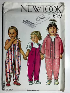 UNCUT New Look 6439 Child Jacket & Overalls Bibs 12M & 18M 2 3 4 Sewing Pattern - Picture 1 of 2