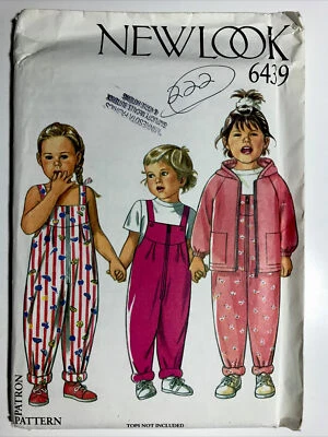 UNCUT New Look 6439 Child Jacket & Overalls Bibs 12M & 18M 2 3 4 Sewing Pattern - Image 1 of 2