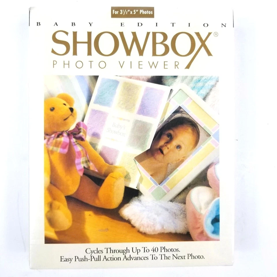 Visor de fotos Burnes Of Boston Baby Edition Showbox 40 fotos 3,5"X5" sellado nuevo Foto 1 de 4