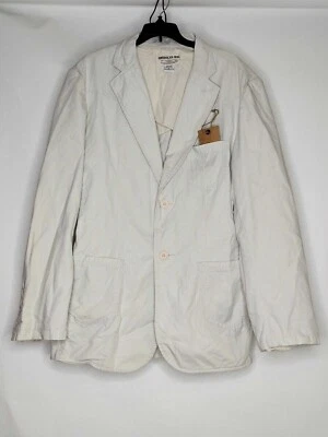 全新 带标签 Defects American Rag 男式西装外套 大号纯色奶油色污渍 — 第 1/4 张图片