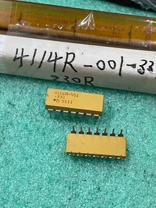 1x 4114R-001-331 330R 2% 2W Resistor Network, Thick Film, 330 Ohm, 100ppm DIP14 - Picture 1 of 3