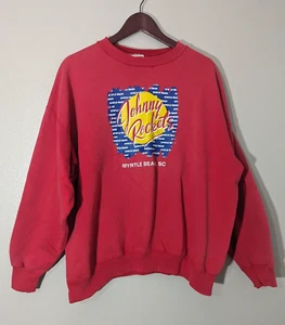 Vintage Johnny Rockets rotes Sweatshirt mit Rundhalsausschnitt Größe XL - siehe Maße - Bild 1 von 9