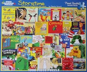 White Mountain Puzzles STORYTIME 1000pc Jigsaw Puzzle 100% Complete 30" x 24" - Picture 1 of 4