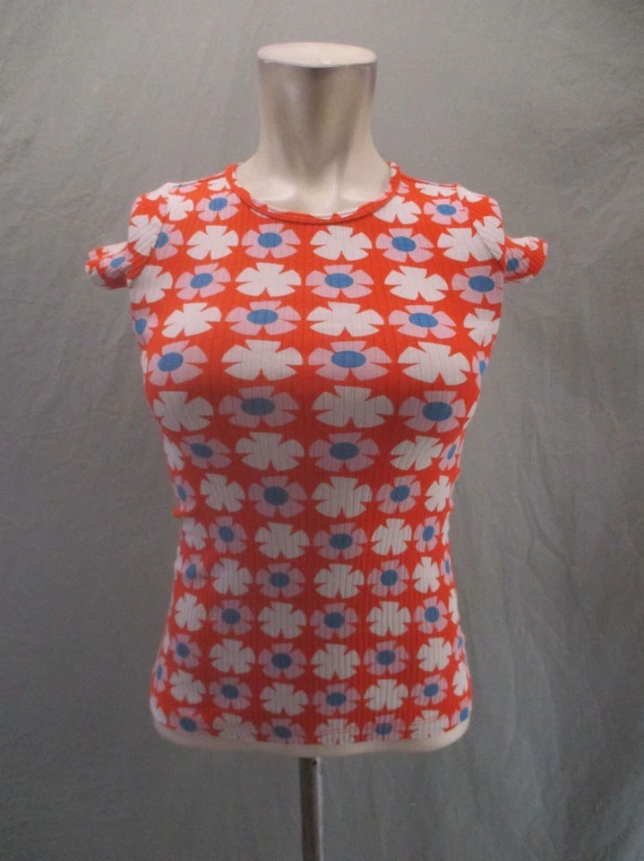 Hanna Andersson Size 4T Girls Multicolor Cotton Crew Neck Short Sleeve Top 064 - Image 1 of 4