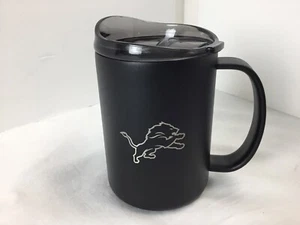 Detroit Lions NFL 15 Unzen Schwarz Becher Tasse Becher Boelter Marken Sauber Heiß oder Kalt - Bild 1 von 14