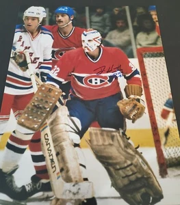 Signed 11x14 DENIS HERRON "81 Vezina" Montreal Canadiens Photo - w/ Show Ticket - Picture 1 of 1