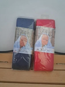 Wrights Satin Blanket Binding Navy & Red 2in x 4-3/4yds Set of 2 polyester - Picture 1 of 7