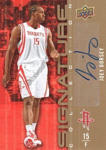 2009-10 Upper Deck Signature Collection #30 Joey Dorsey AUTO 