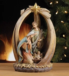 Holy Family Nativity Set Mary Joseph Jesus Statue Christmas Decor Figure - Picture 1 of 1