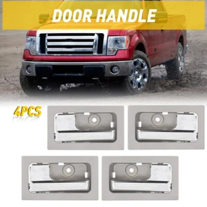 Inside Door Handle Front Rear Left Right Silver for 09-14 Ford F150 Lobo 1/2/4x - Picture 1 of 28