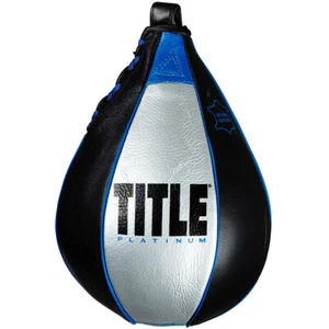 Title Boxing Platinum Perilous Speed Bag - Black/Silver - Picture 1 of 3