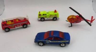 *Flaws* MATCHBOX Mixed Lot Fire Truck Police Car Helicopter TOYS Diecast Rescue - Image 1 of 4