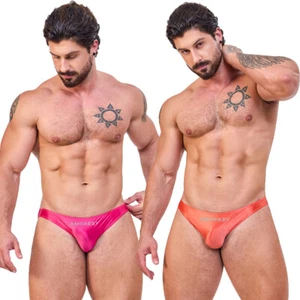 AMORESY Männer Sexy Öl Unterwäsche Badehose Low Waist Tanga Strand Dünn Slip - Bild 1 von 54