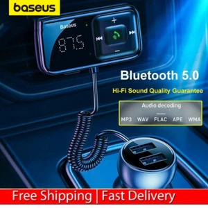 Bluetooth 5.0 FM Transmitter Handsfree USB Charger Car Kit Radio Adapter UK - Picture 1 of 10