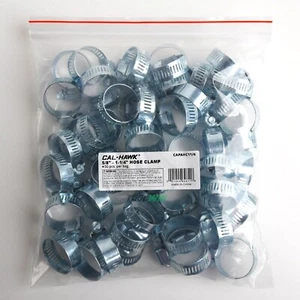 50 piezas Abrazaderas de manguera 5/8" a 1-1/4" Radiador Calentador Banda Ajustable Acero Clip de gusano - Imagen 1 de 6
