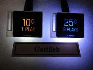 Gottlieb Flipper, Münzeingabe Kunststoff, neu, 1 Spiel 10c & 3/25c, günstiger Versand. - Bild 1 von 4