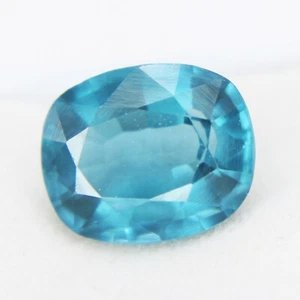 4.10 Ct Cushion Cut Loose Gemstones Certified Blue Lagoon Natural Tourmaline - Picture 1 of 5