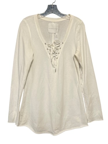 UNDERCOVER Abito Victorias Secret M bianco con lacci scollo a V manica lunga