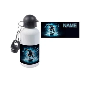 Eishockey Trinkflasche personalisiert mit Namen | Aluminium  500ml - Bild 1 von 5