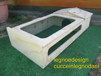 Caisse Pour Tortues De Terre Avec Terrarium 90x45x25h Fond Libre - Photo 1/3