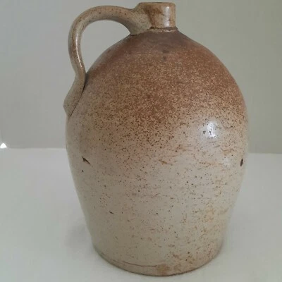 Antigua Vasija Colmena Americana Primitiva Mango Aplicado Marrón Blanco GRANJA RURAL Foto 1 de 4