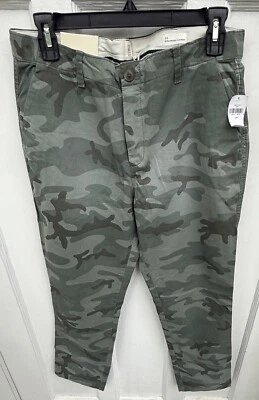 Calça Gap Girlfriend cáqui feminina 10 camuflagem cintura média elástica - Imagem 1 de 4