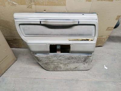 1980-1989 Lincoln Towncar Town Car Driver Left Rear Door Panel OEM TAN B - Image 1 of 4