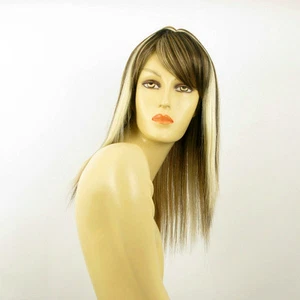 Perruque femme mi-longue méchée blond clair méché cuivré choco RAPHAELLA 15613H4 - Imagen 1 de 8