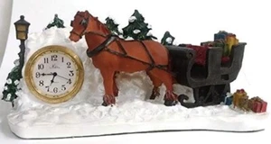Reloj de escritorio zona horaria - 3,5 pulgadas - CABALLO CON TRINEO - Imagen 1 de 3