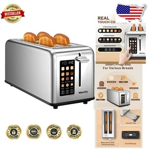 Touch Screen 4 Slice Toaster with Defrost, Reheat, and Variable Browning Control - Picture 1 of 10