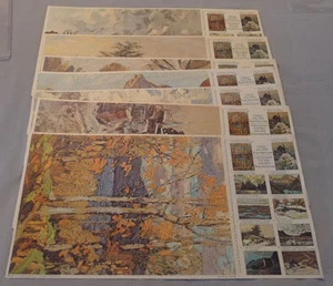  1960's Lipton Tea Lot of 7/10 Premium Canadian Painting on Canvas   - Bild 1 von 1