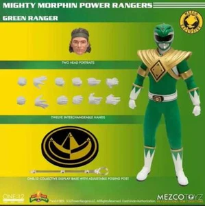 Mezco Toyz Power Rangers 1/12 Scale Green Ranger Toys Figures New Mighty Morphin - Picture 1 of 3