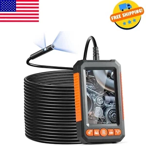 Endoscope Camera with Lights Dual Lens Borescope 49.2FT Cable 4.3" Screen - Picture 1 of 9