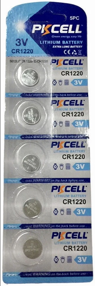 PKCELL CR1220 Battery 10-Pack 3V Lithium 10 Count (Pack of 1)