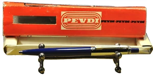 Penna a sfera "Pevdi" PAX FM vintage ungherese c.1979 Blue&CT con custodia - Foto 1 di 5