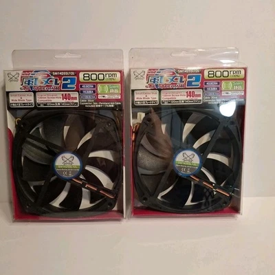 Scythe Slip Stream 2 Set Of 2- 140mm Case Fan SM1425SL12L 800rpm  - Image 1 of 4