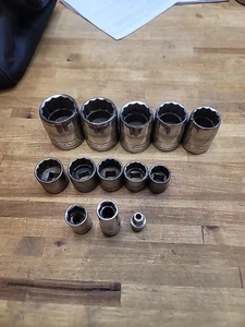 Misc Sk Sockets 1/2" Sizes 1-1/16"-13/16", 3/8" Sizes 3/4"-3/16" - Picture 1 of 17