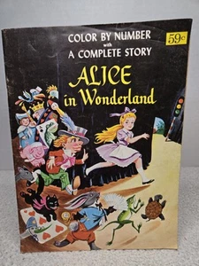 Alice in Wonderland Color by Number Coloring Book Vintage (2 Marked Pages) - Bild 1 von 7