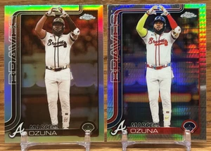 MARCELL OZUNA Sepia + Prism Refractor LOT | 2025 Topps Chrome Atlanta BRAVES - Picture 1 of 2