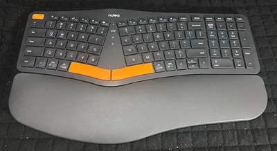 Nulea HD315 Gray Orange Wireless USB-C Charging Split Ergonomic Keyboard -Used - Image 1 of 3