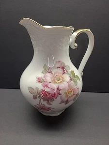 Jarra de porcelana rosa silvestre vintage Baviera Alemania mediados de siglo Schumann Arzberg - Imagen 1 de 6