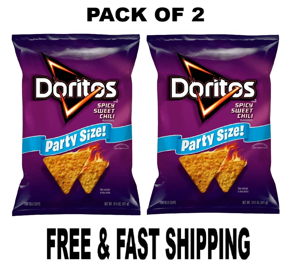 Doritos Spicy Sweet Chili Flavored Tortilla Chips 14.5 oz Bag PACK OF 2 - Image 1 of 1
