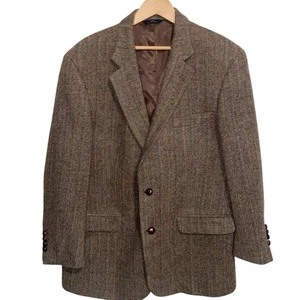 Brooks Brothers Blazer Herren 46R Harris Tweed Reine Wolle Sport Mantel Vintage Old Money - Bild 1 von 16