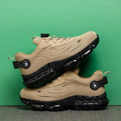 Work Safety Shoes Men Steel Toe Cap Rotating Button Comfort Breathable Sneakers - Изображение 1 из 4