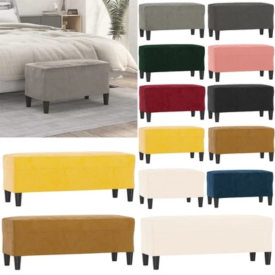 Sitzbank Sitzhocker Fußhocker Hocker Polsterhocker Fußschemel Samt vidaXL - Bild 1 von 4