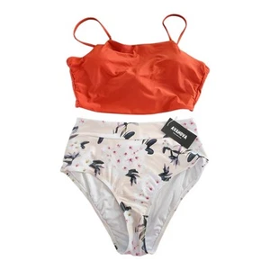 NWT Avanova Women's Halter Tieback High Waist Bikini Swimsuit Size Medium Beach - Picture 1 of 11