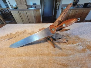 Antiguo cuchillo de sierra H. & C. Disston pan guerra civil sierra de amputación - Imagen 1 de 18