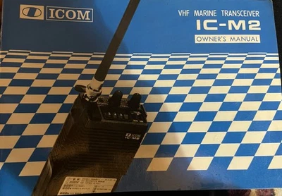 Icom Instruction Manual  IC-M2 VHF Marine Marine Transceiver Radio Vintage - Image 1 of 4