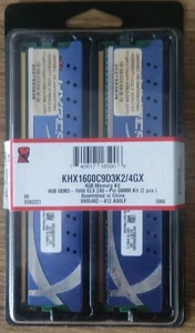 Kingston KHX1600C9D3K2/4GX 4GB, PC3-12800 (DDR3-1600) 2x2 GB Arbeitsspeicher - Bild 1 von 2